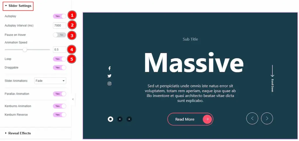 Slider Settings 01 - BdThemes