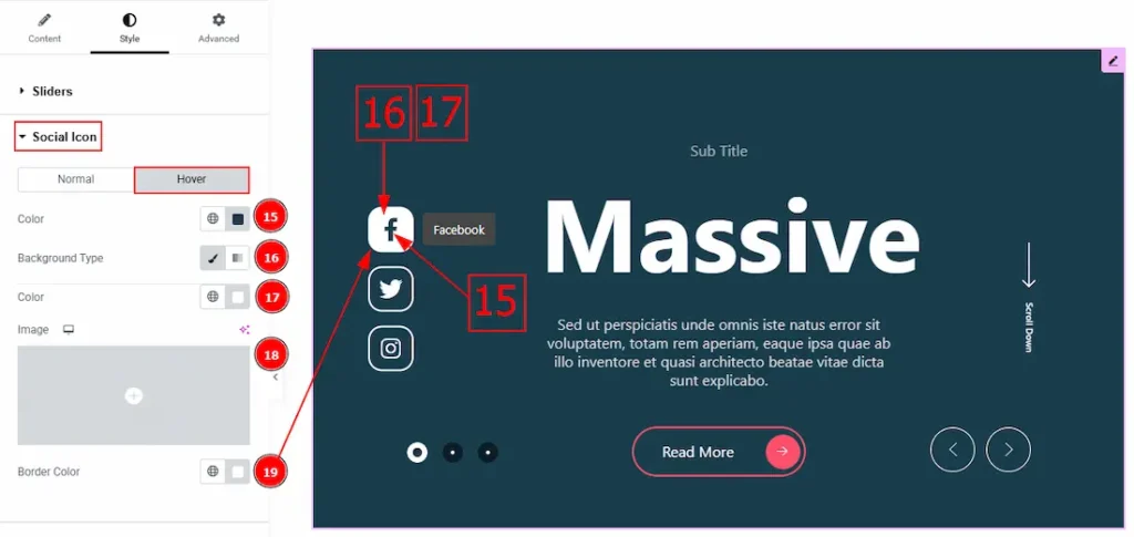 Social Icon Hover - BdThemes