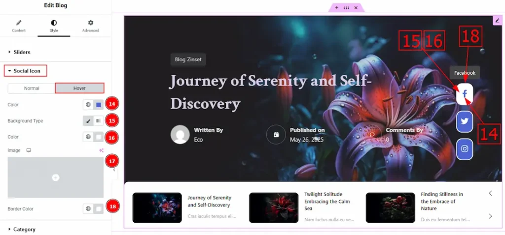 Social Icon Hover 4 - BdThemes