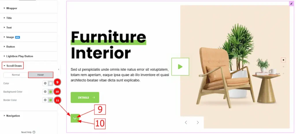Style Scroll DOwn Hover 2 - BdThemes