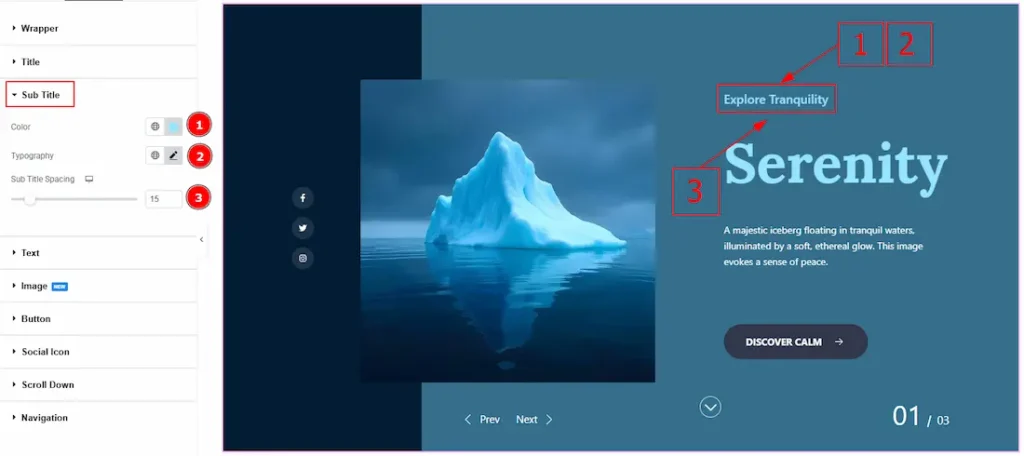 Sub Title Section