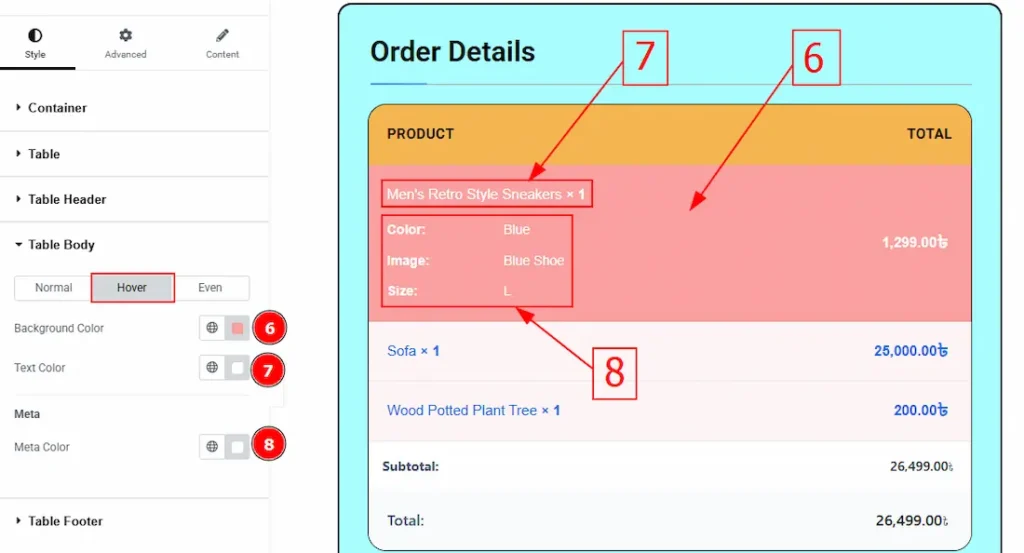 Table Body Hover - BdThemes