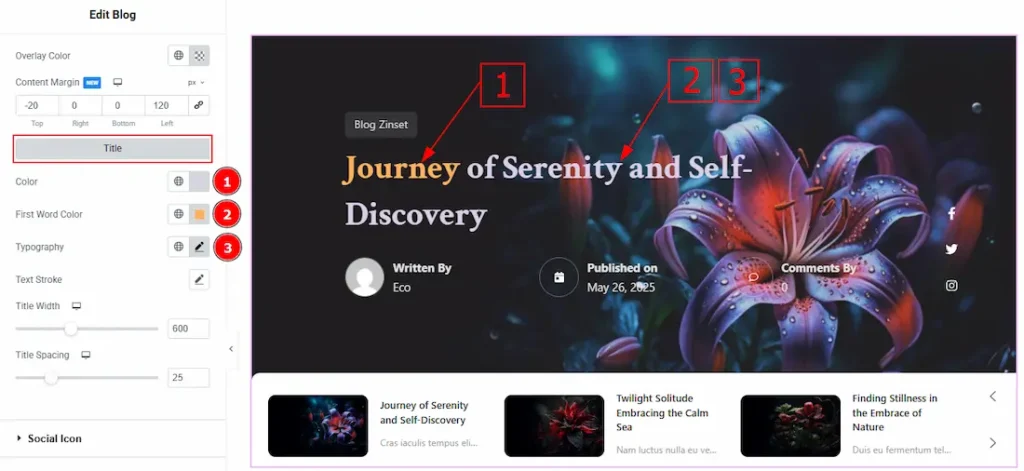 Title Tab