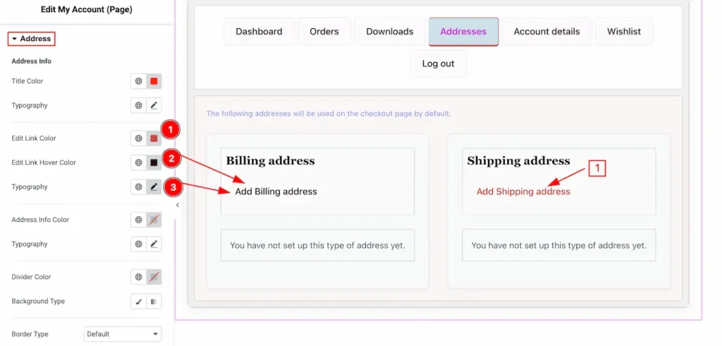 address lnfo link color - BdThemes