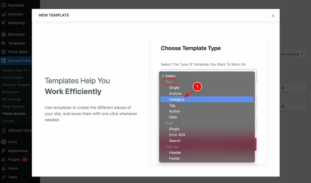 Create Category Template