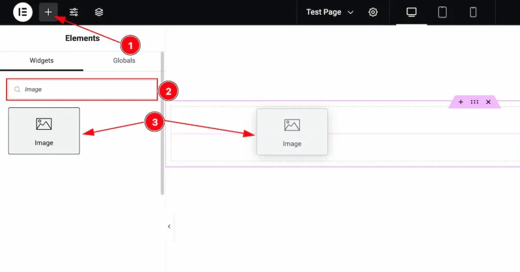 Insert The Image Widget