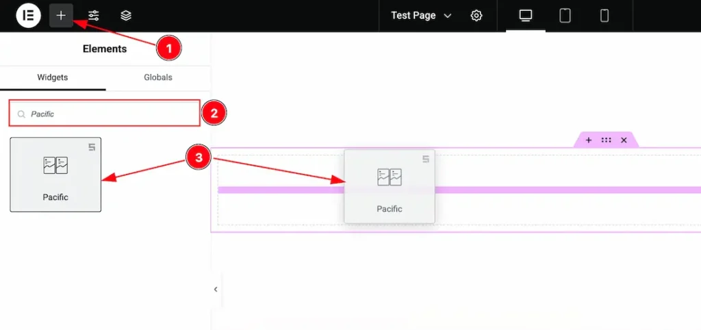 Inserting The Pacific Slider widget