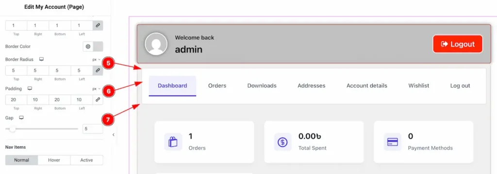 navigation account 2 - BdThemes