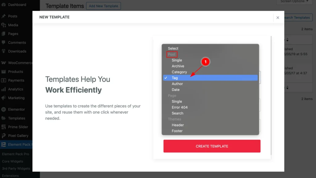 Create Tag Template