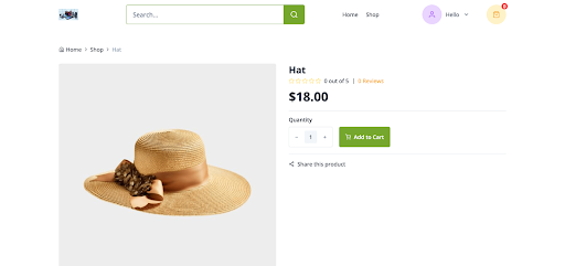 simple product of ecommerce store