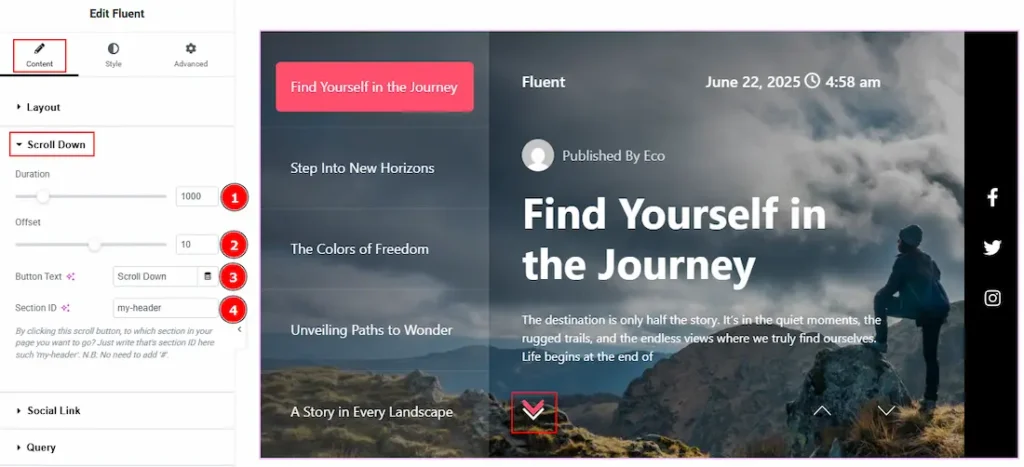 Scroll Down Section