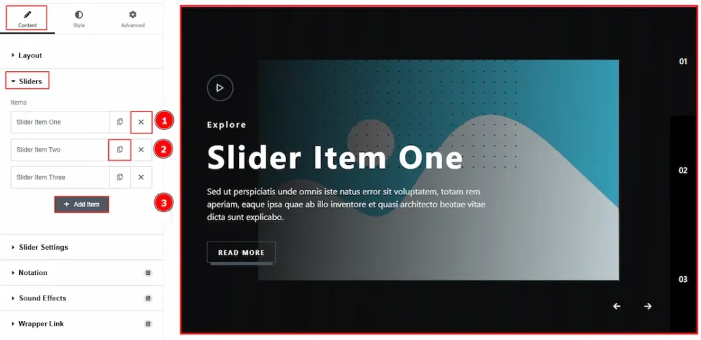 Sliders Section
