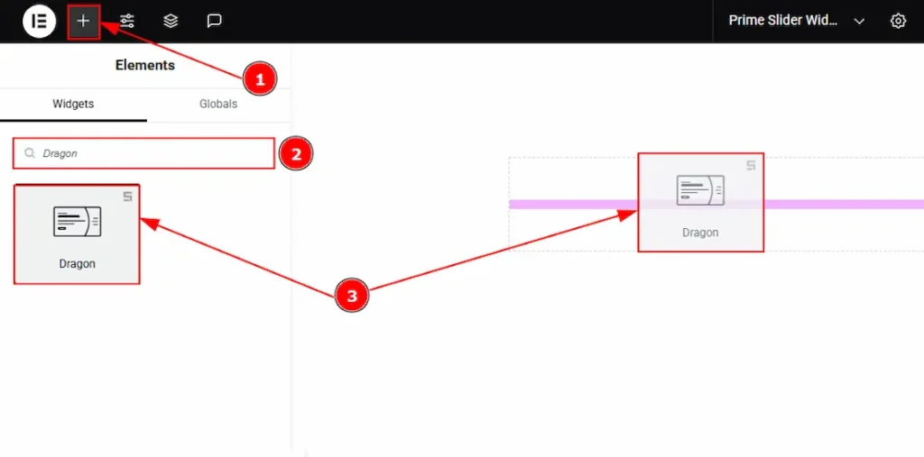 Inserting The Dragon Slider widget