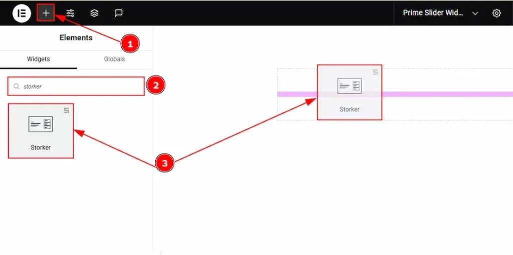 Inserting The Storker Slider