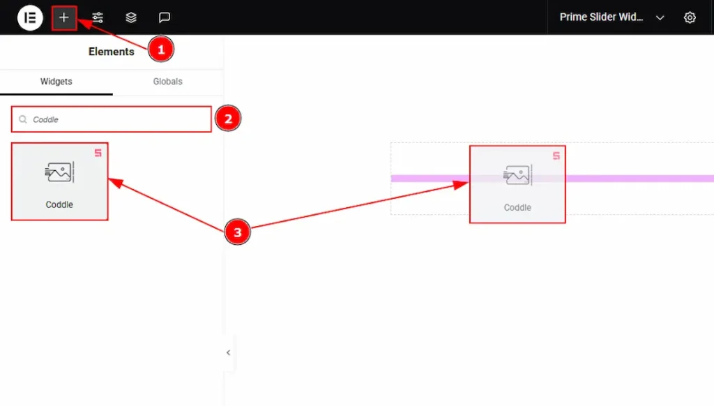Inserting The Coddle widget