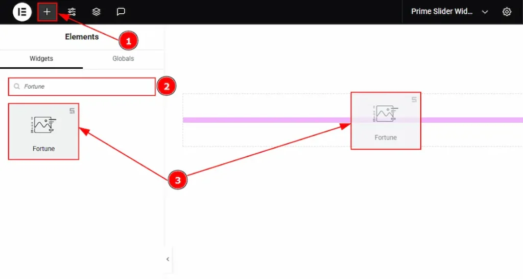 Inserting the Fortune Slider