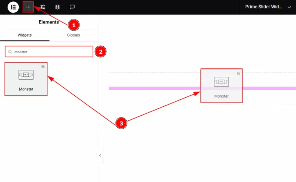 Inserting The Monster Slider