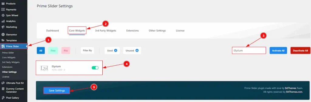 Enable The Elysium Slider