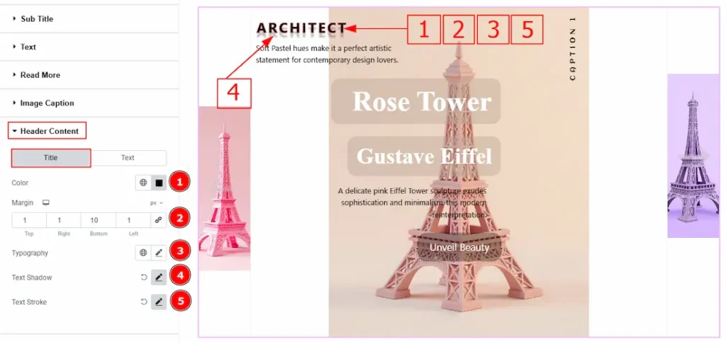 Header Content Section