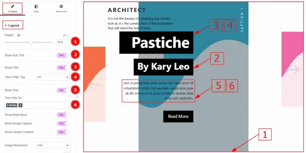 Layout Section