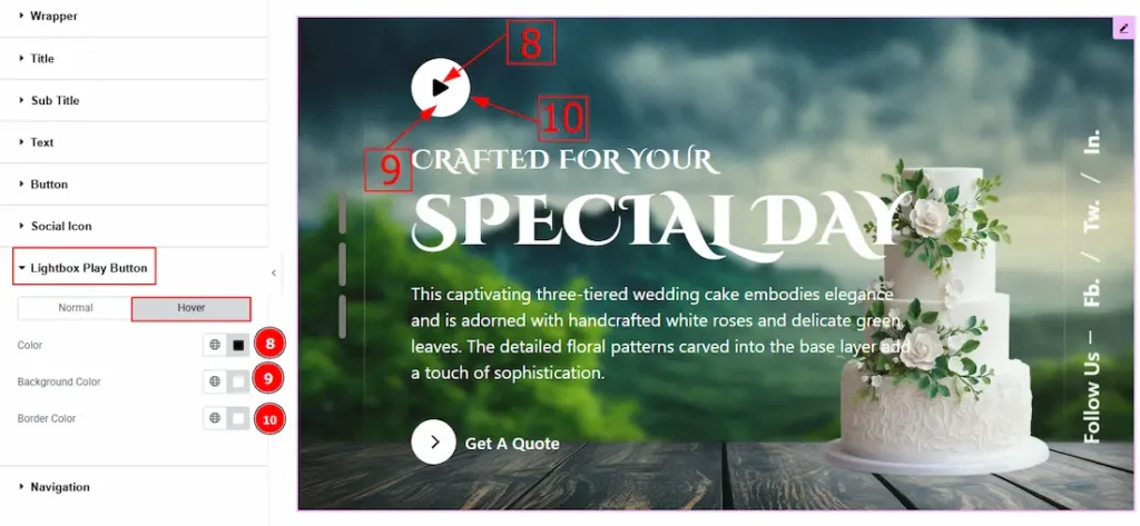 Lightbox Play Button Hover - BdThemes
