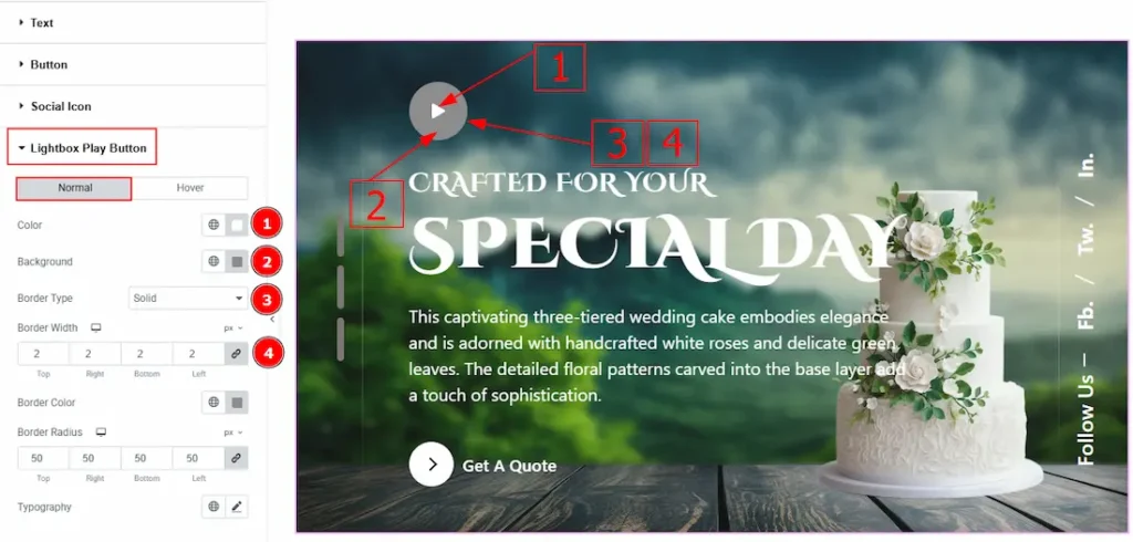 Lightbox Play Button Normal - BdThemes