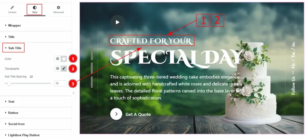Sub Title Section