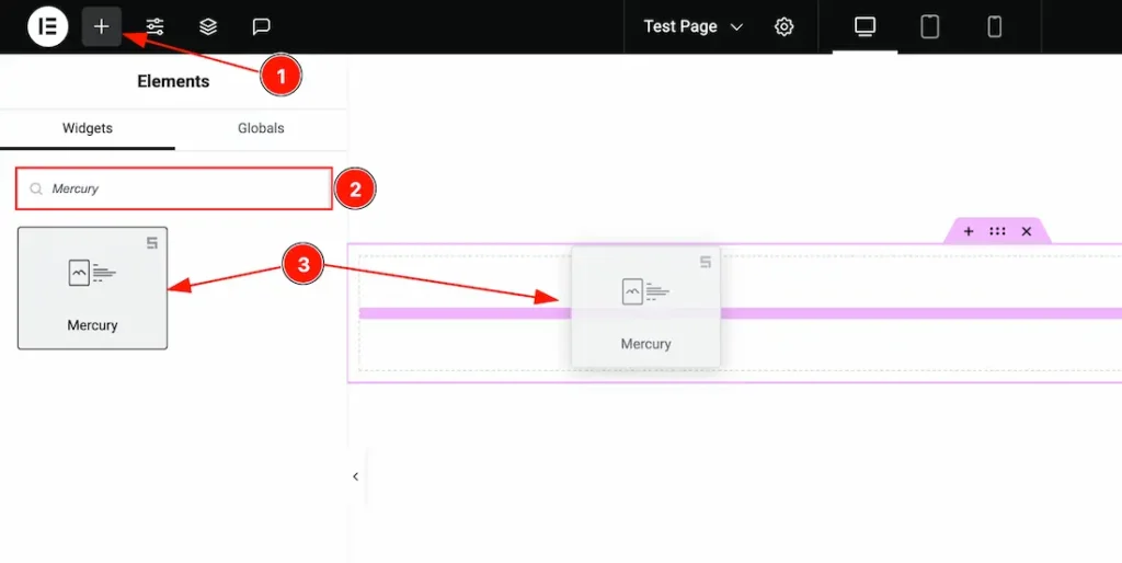 Inserting The Mercury Slider widget