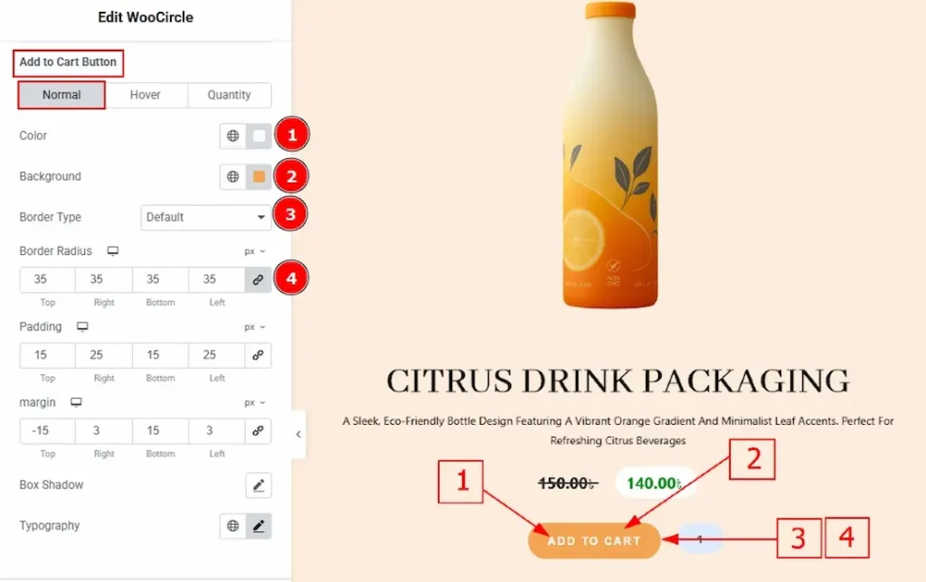 Add to Cart Button Sub Section