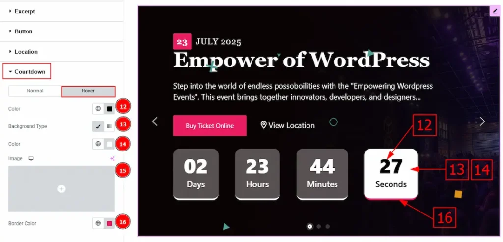Countdown Hover - BdThemes