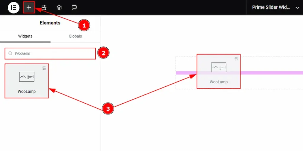 Inserting The Woolamp Slider