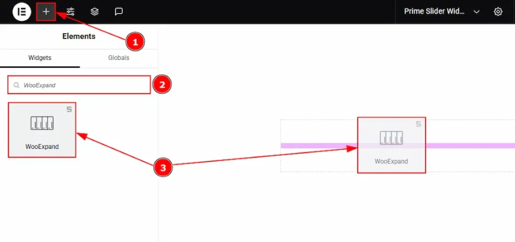 Inserting The WooExpand Slider