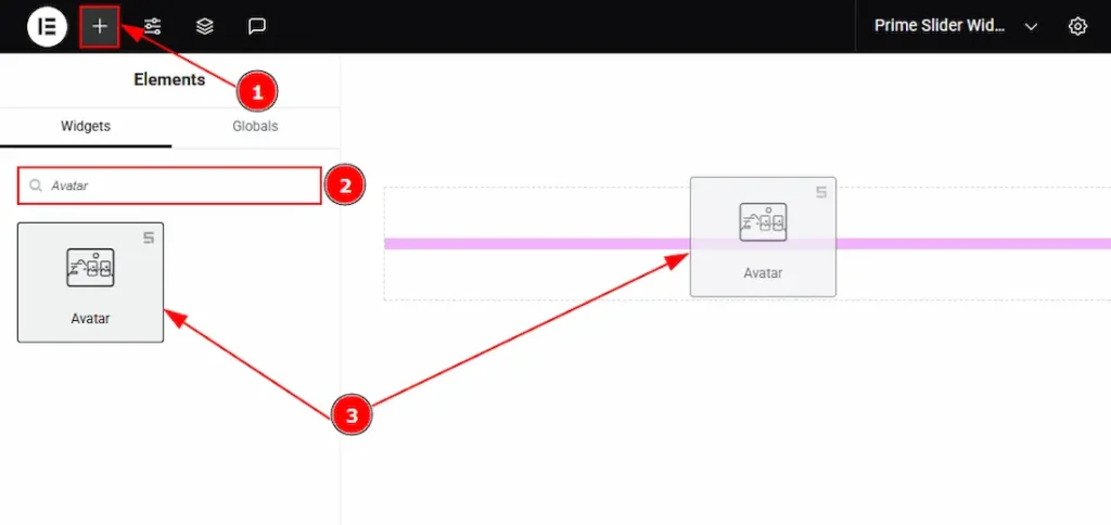 Inserting The Avatar Slider