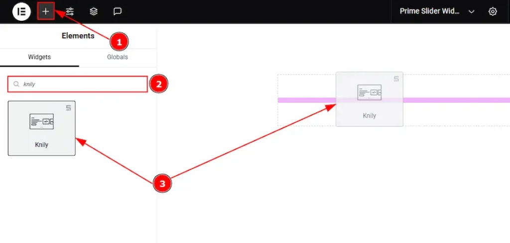 Inserting The Knily Slider