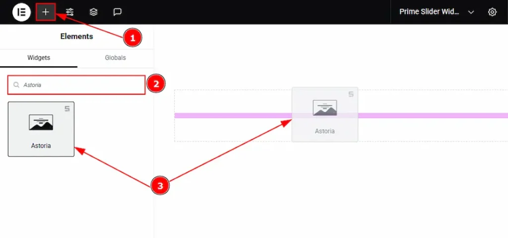 Inserting The Astoria Slider