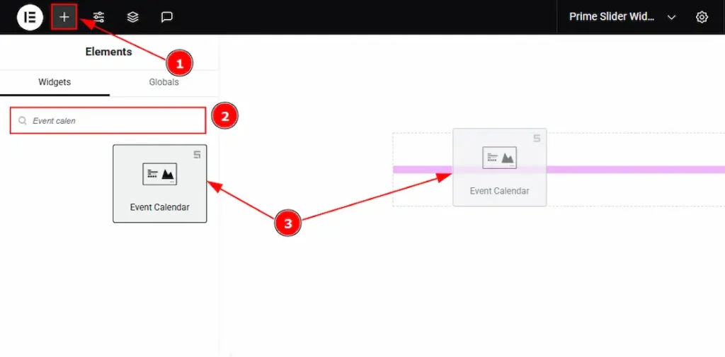 Inserting The Event Calendar Slider