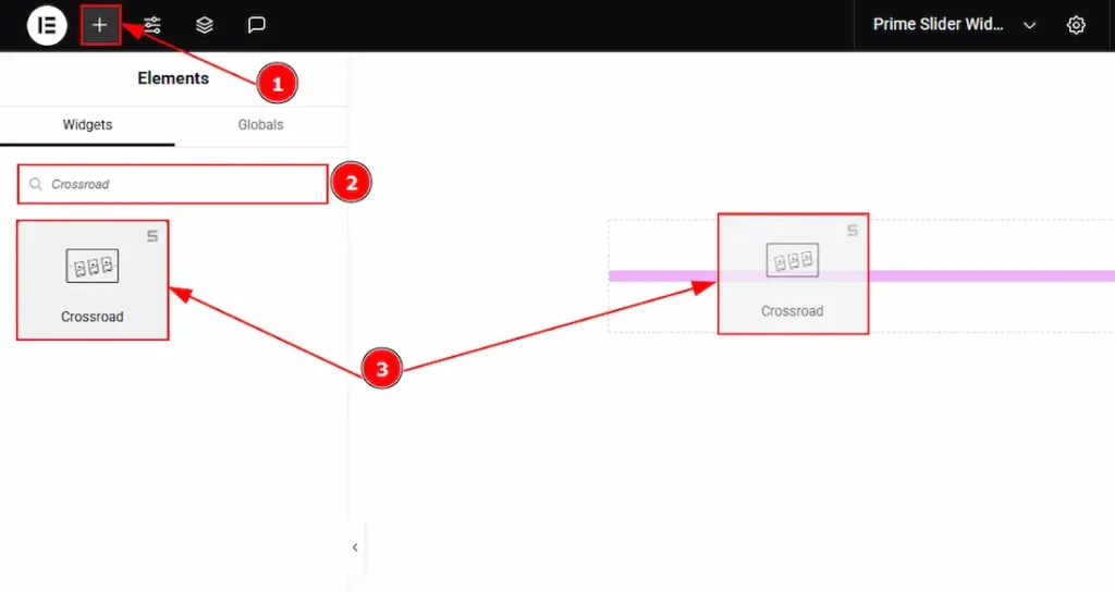 Inserting The Crossroad Slider