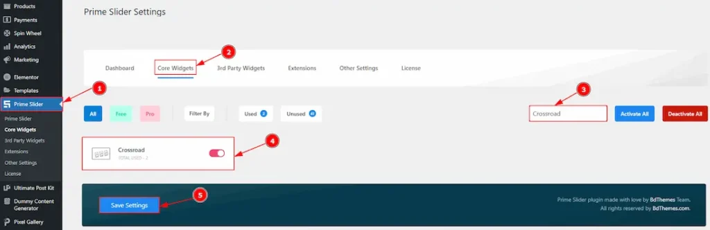 Enable The Crossroad Slider