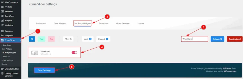 Enable The WooStand Slider