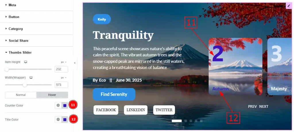 Thumbs Slider Hover - BdThemes