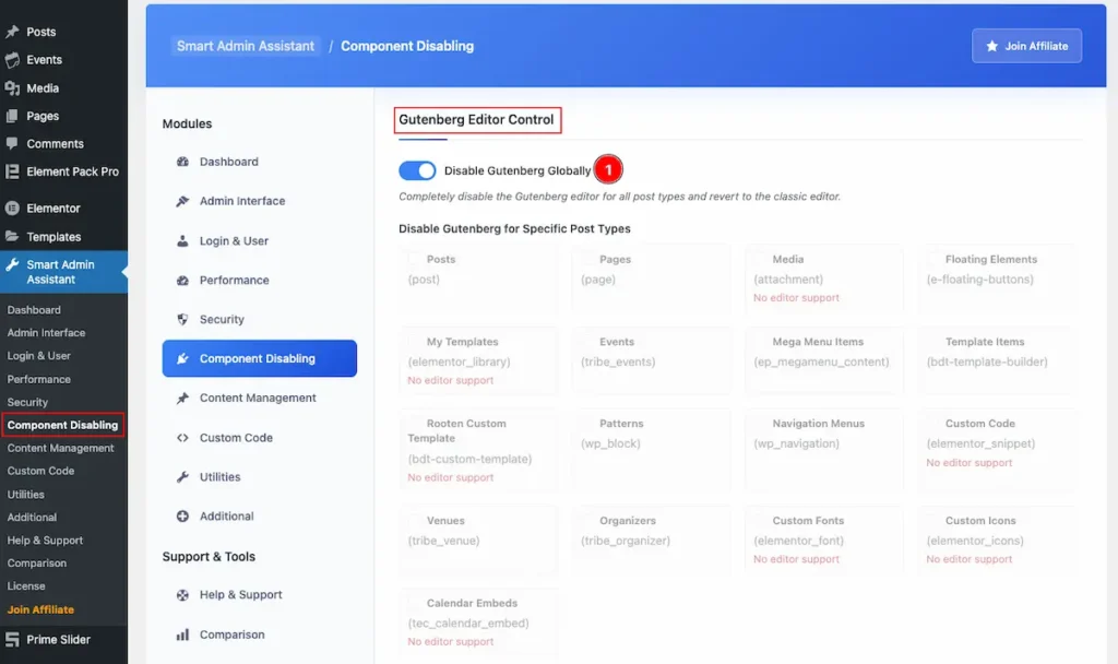 Gutenburg Editor Control - BdThemes