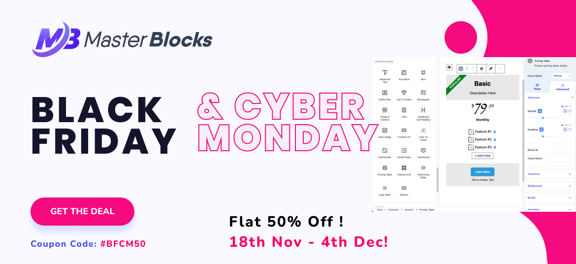 Master Blocks for Gutenberg 