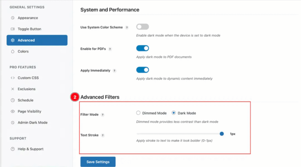 Set Advanced Filter Options for Enhanced Visual Control