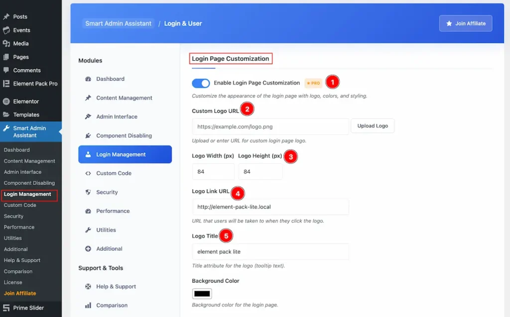 login page customization - BdThemes
