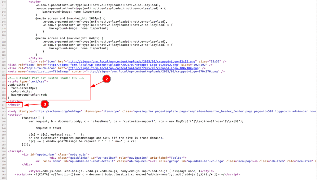 Check the Custom CSS on the inspect Page - BdThemes