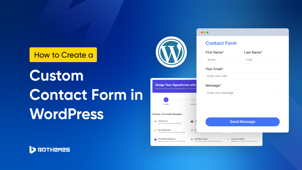 How to Create a Custom Contact Form in WordPress