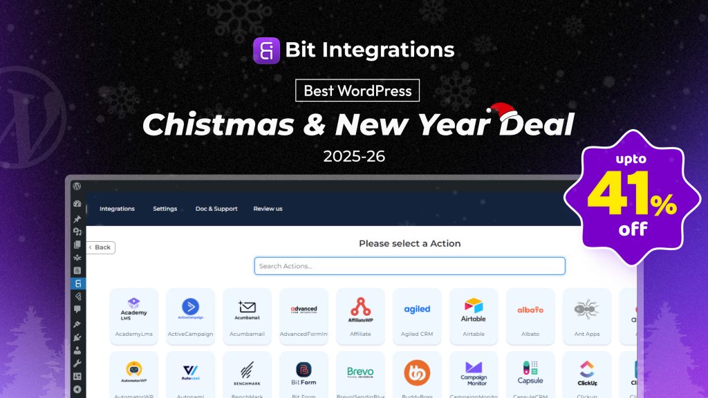 Bit Integrations Christmas and New Year Banner 2025 - BdThemes