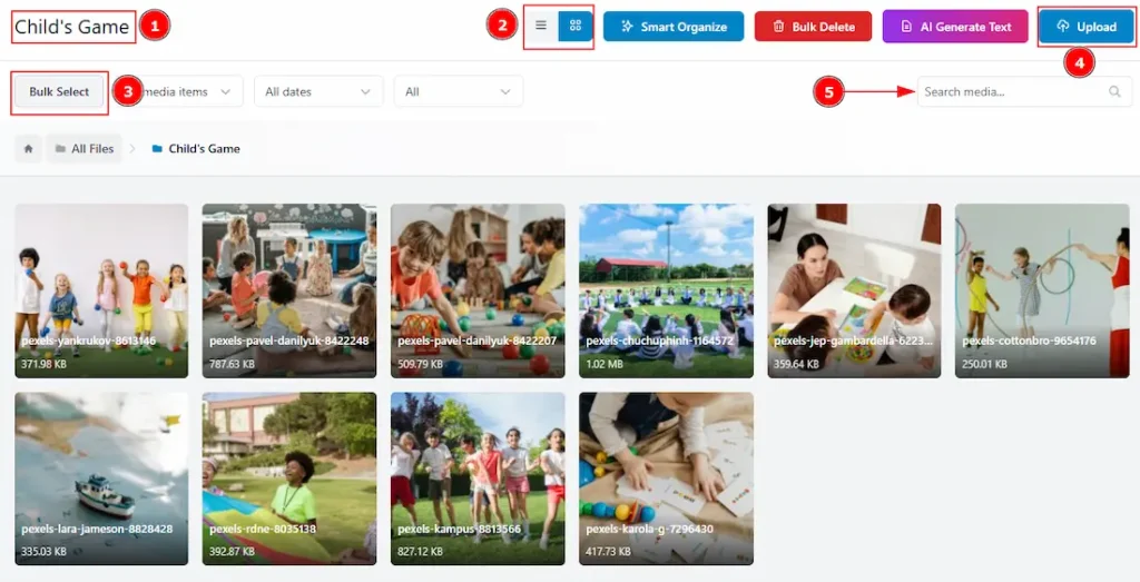 Media Folders Right Side 01 - BdThemes