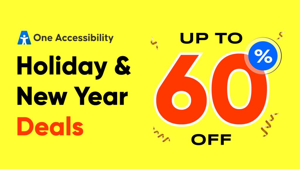Best WordPress Black Friday & Cyber Monday Deals - One Accessibility