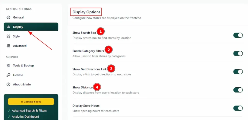 Display Tab